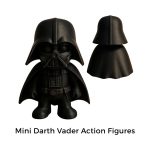 Mini Darth Vader Action Figure - Black